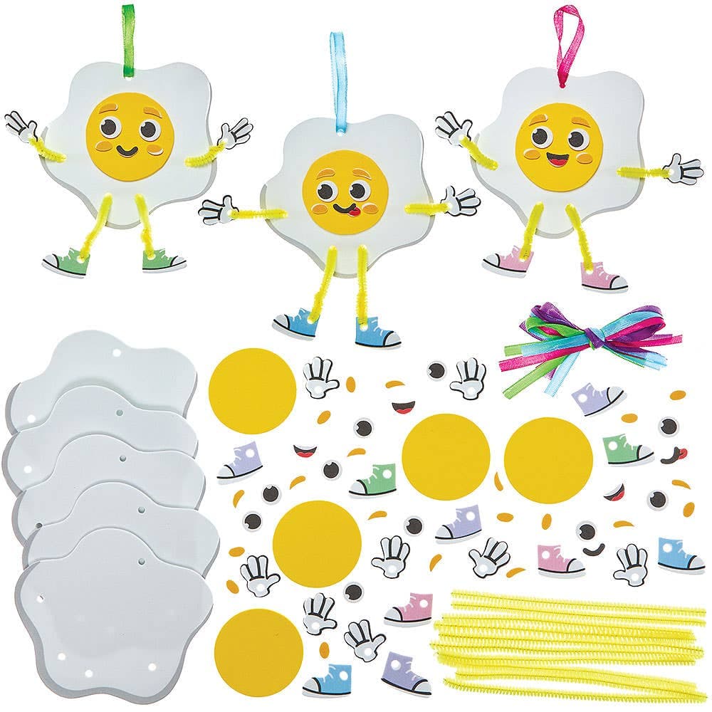 Fried Egg Mix & Match Decoration Kits (Pack of 8)