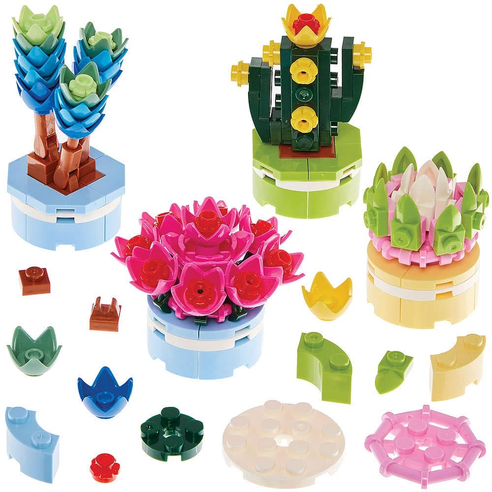 Mini Plants Building Brick Kits (Pack of 4)