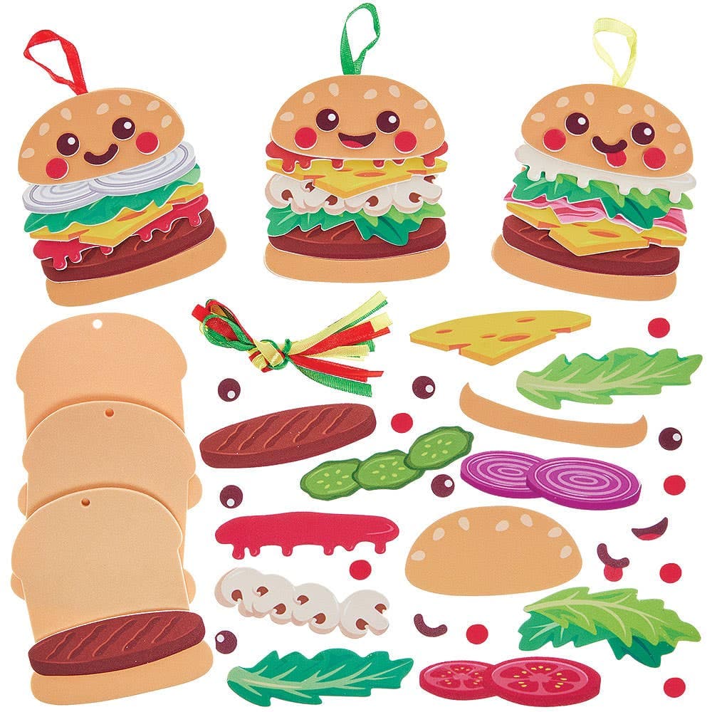 Burger Mix & Match Decoration Kits (Pack of 6)