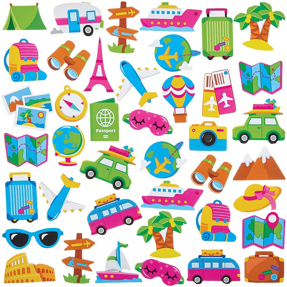Summer Holiday Foam Stickers (Pack of 150)