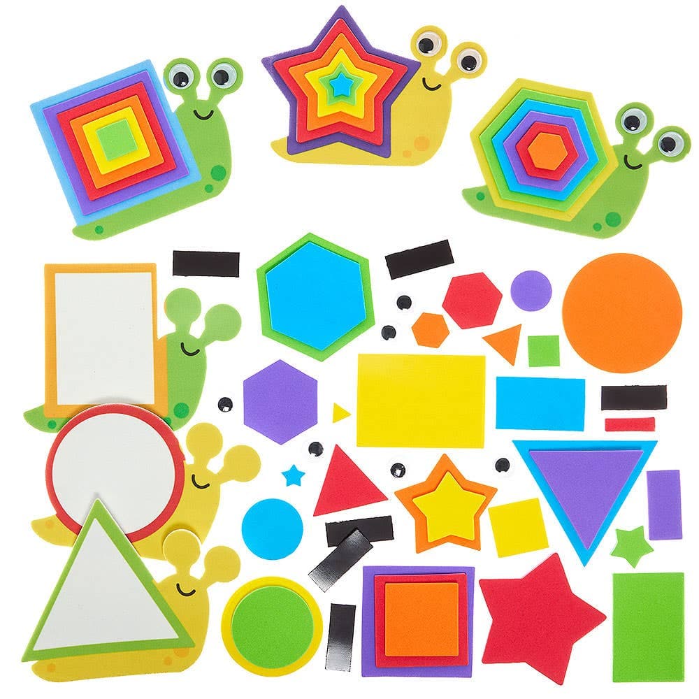 Learn Shapes Snail Magnet Kits (Pack of 6)