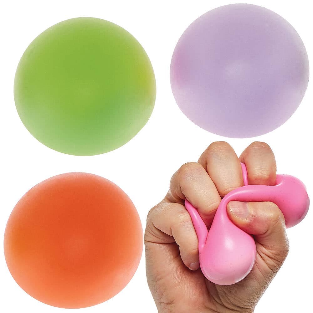 Squishy Sensory Balls (Pack of 4) 4 assorted colours - Pink, Purple, Green & Orange