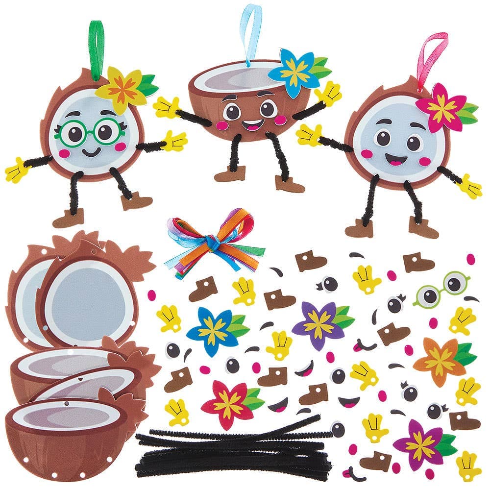 Coconut Mix & Match Decoration Kits (Pack of 8)