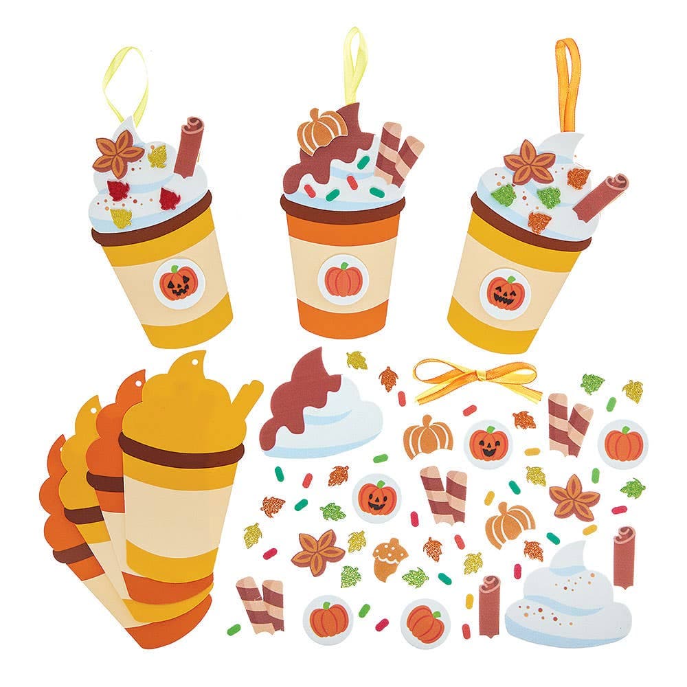 Pumpkin Spice Latte Mix & Match Decoration Kits (Pack of 8)