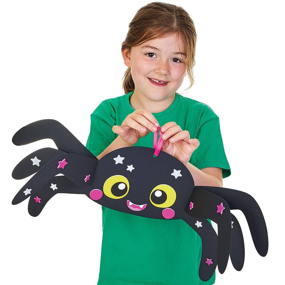 Giant 3D Spider Hanging Decoration Kits (Pack of 4)