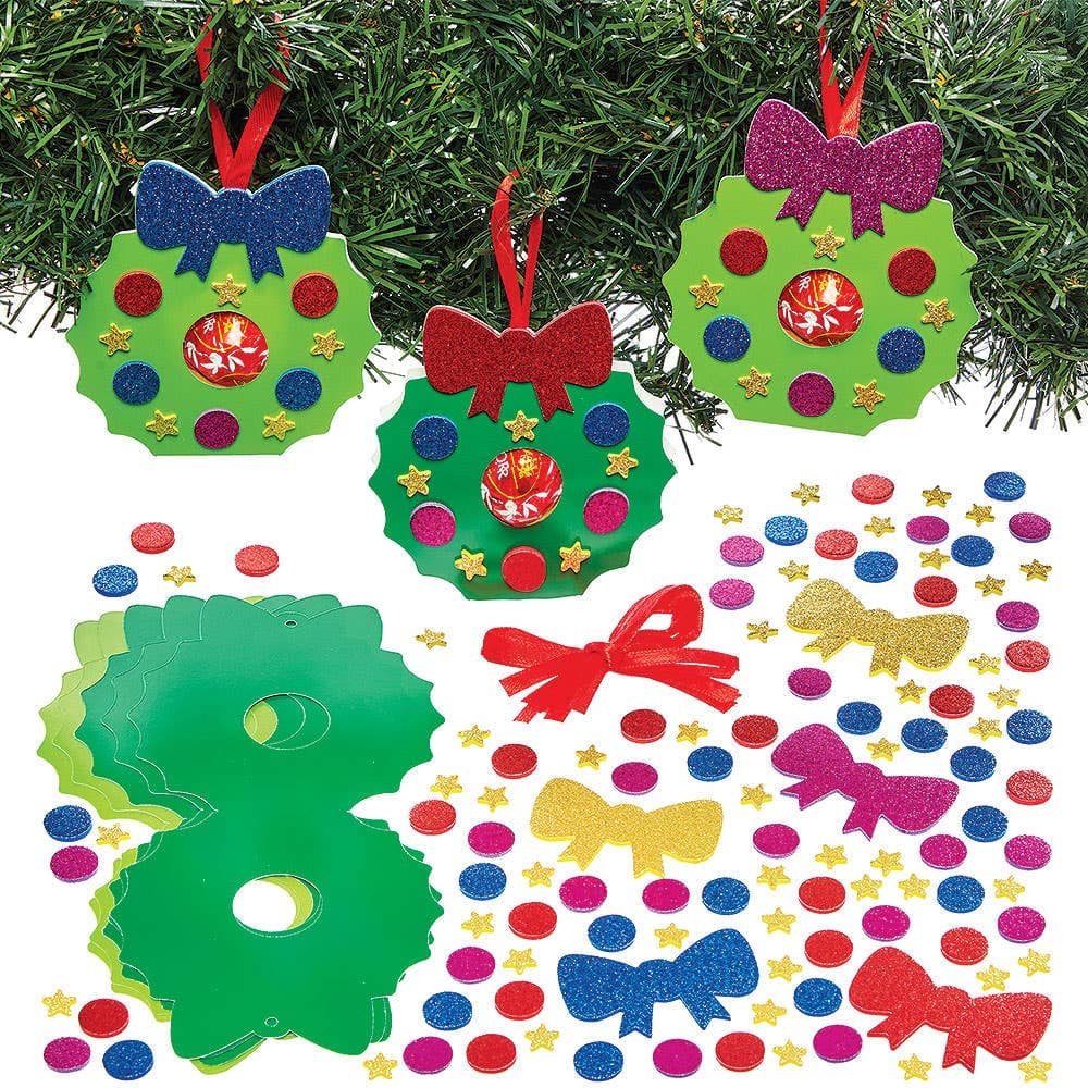 Christmas Wreath Chocolate Holder Decorations (Pack of 8)