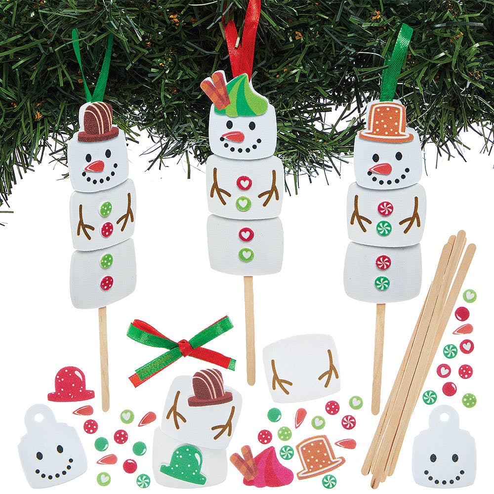 Snowman Marshmallow Mix & Match Decoration Kits (Pack of 8)