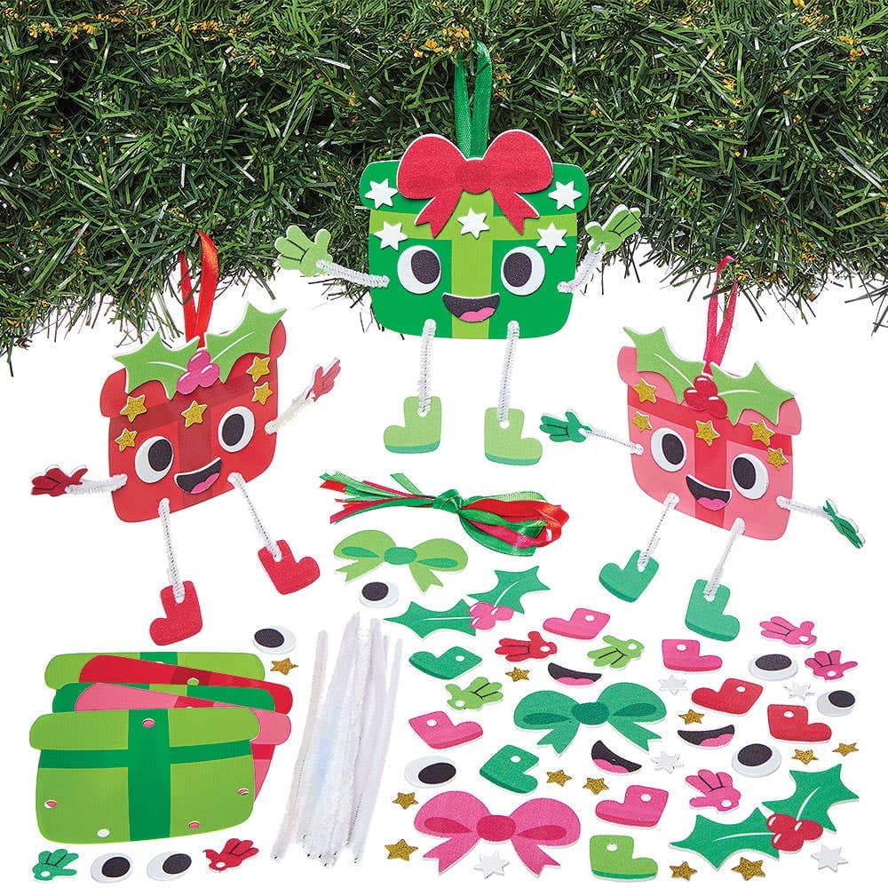 Christmas Present Mix & Match Decoration Kits (Pack of 8)