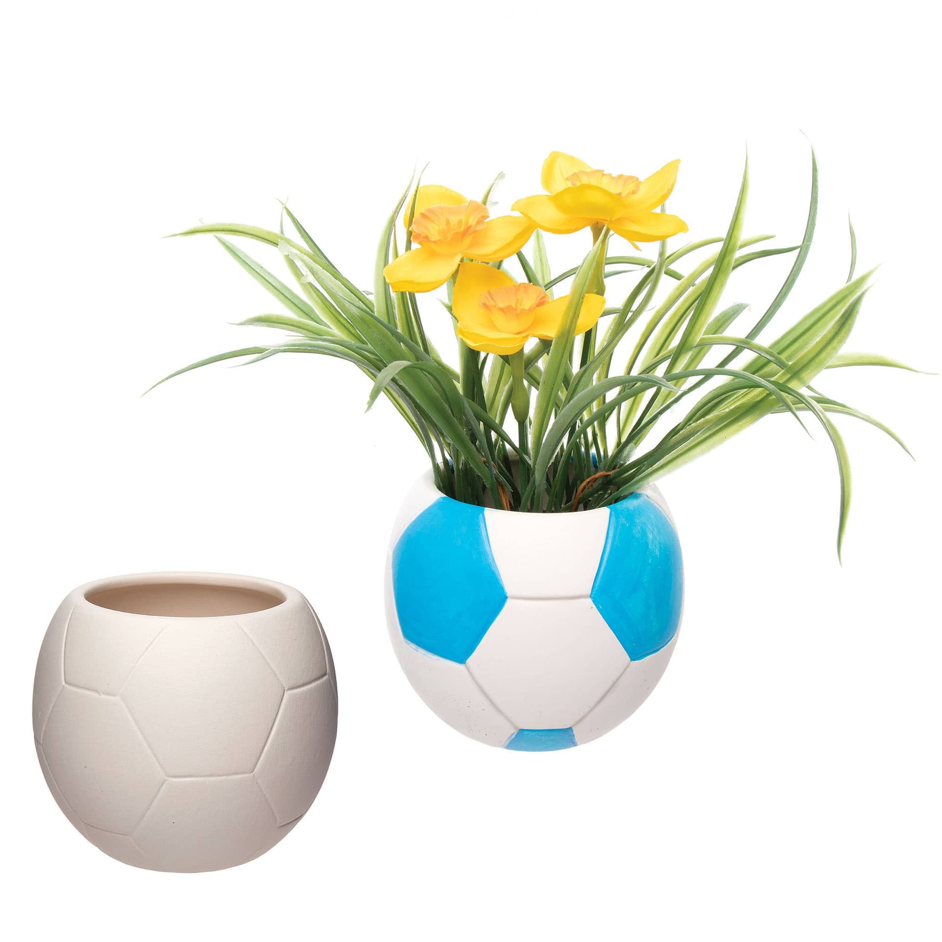 Football Ceramic Flowerpots (Box of 2) Nature Craft Kits