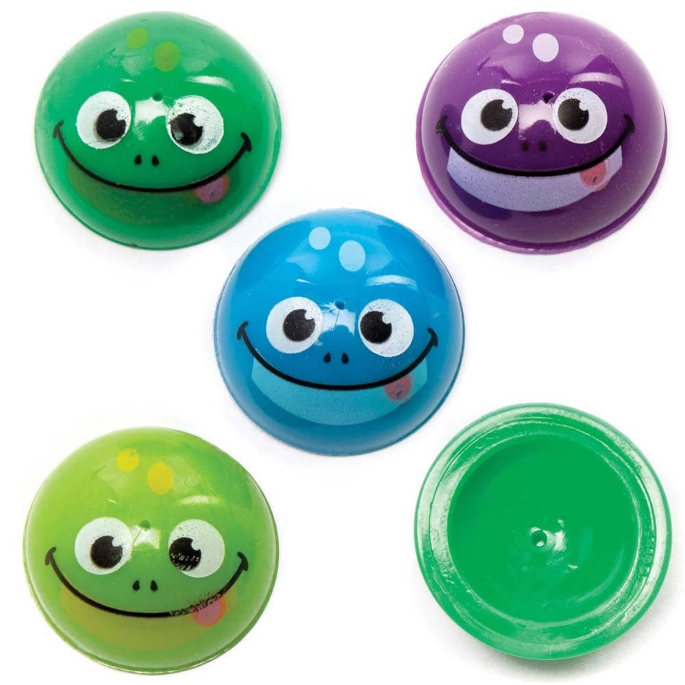 Frog Jumping Poppers (Pack of 12) Pocket Money Toys 4 assorted colours - Green, Dark Green, Blue & Purple