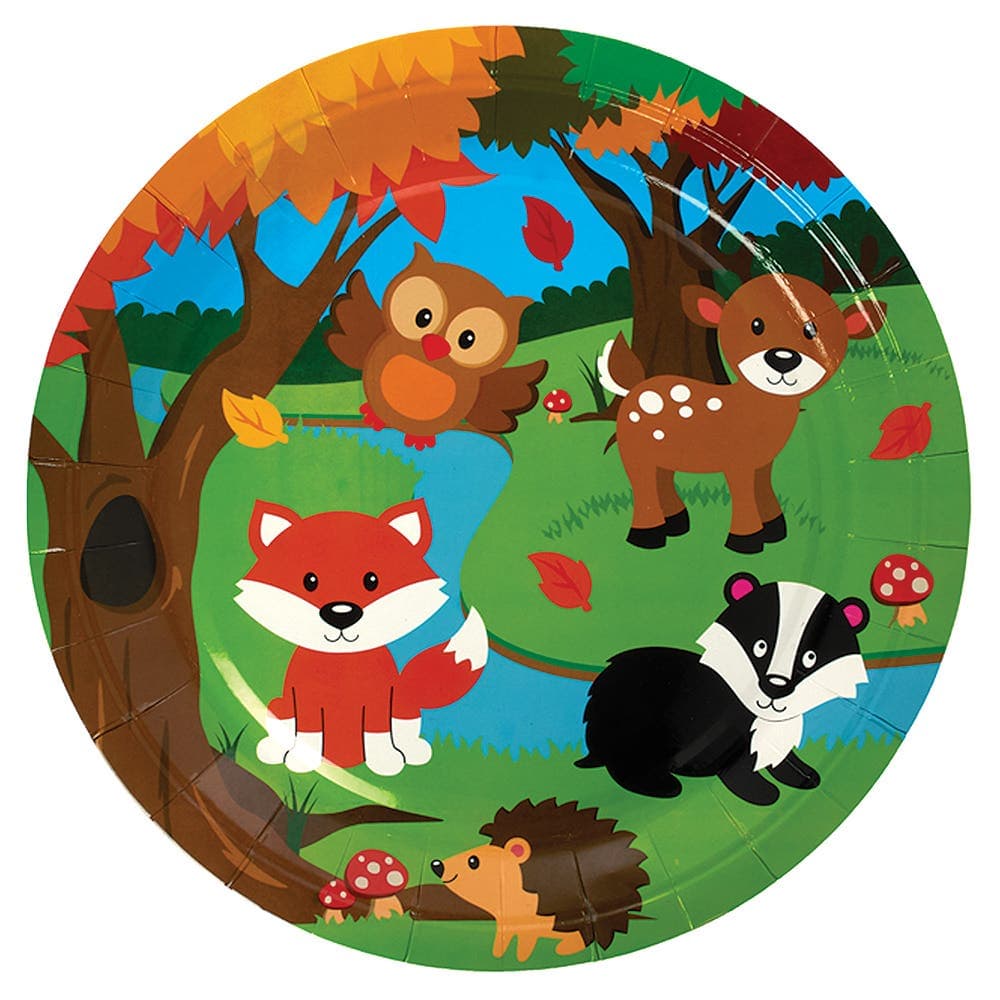 Woodland Animals Party Plates (Pack of 10) Party Tableware