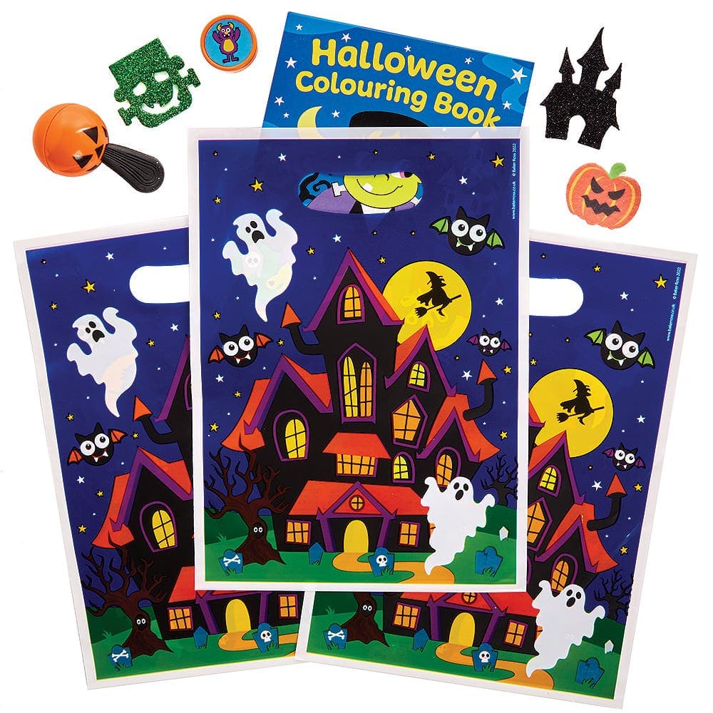 Halloween Party Trick or Treat Loot Bags (Pack of 10) Halloween Party Supplies, Party Bags Size 23cm x 16.5cm