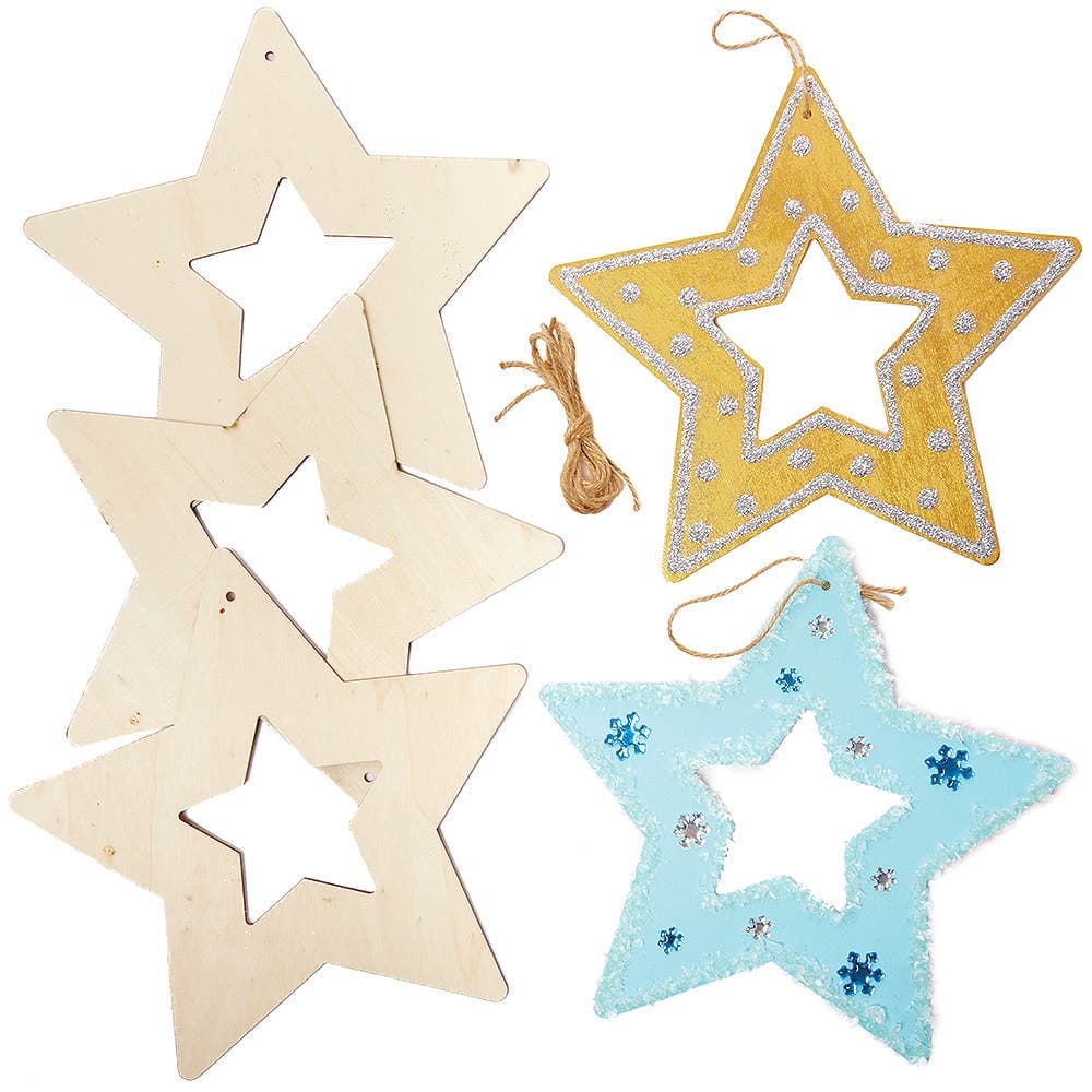 Star Wooden Wreaths (Pack of 6) Craft Blanks & Bases