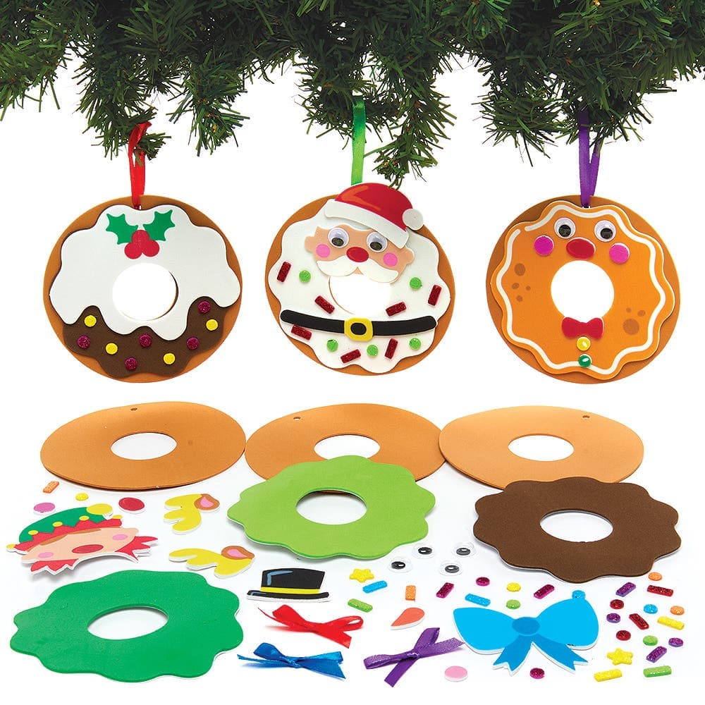 Christmas Doughnut Decoration Kits (Pack of 8) Christmas Crafts