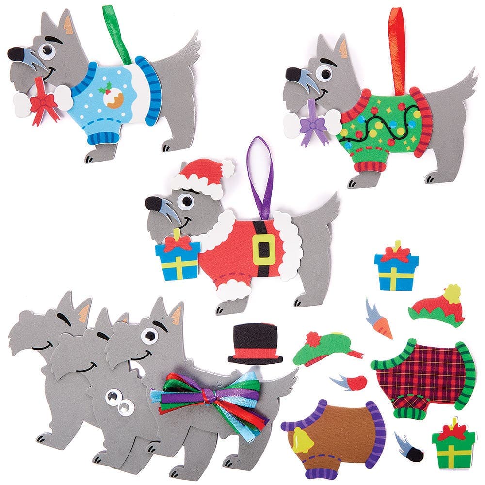 Scottie Dog Christmas Jumper Mix & Match Kits (Pack of 8) Christmas Crafts