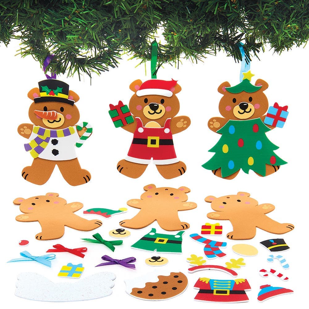 Christmas Bear Mix & Match Decoration Kits (Pack of 8) Christmas Crafts