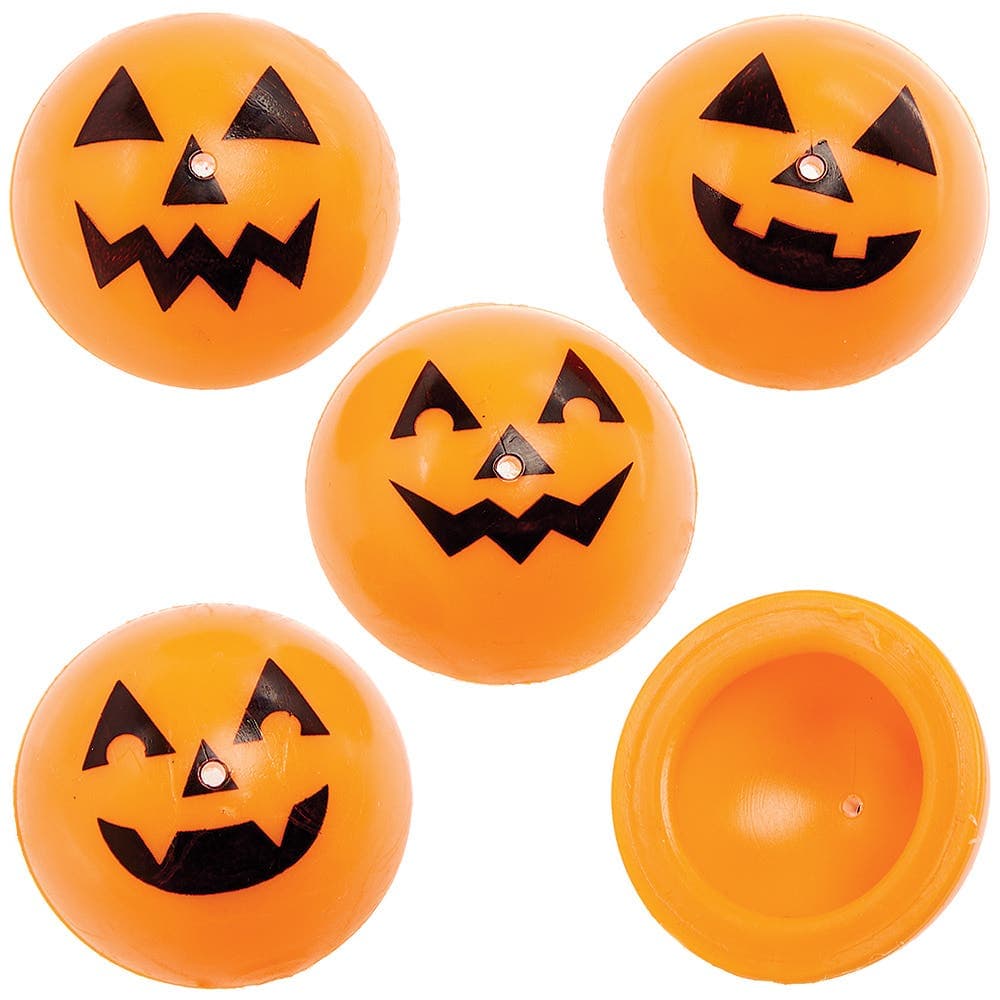 Pumpkin Jumping Poppers (Pack of 12) Halloween Toys, Party Bag Fillers, 6 Assorted Designs