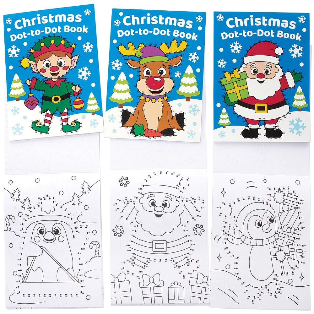 Christmas Dot to Dot Books (Pack of 8) Christmas Toys