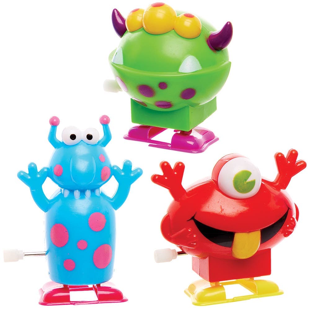 Monster Wind-Up Racers (Pack of 3) Halloween Toys, 3 Assorted Designs, 6.5cm-8cm Tall