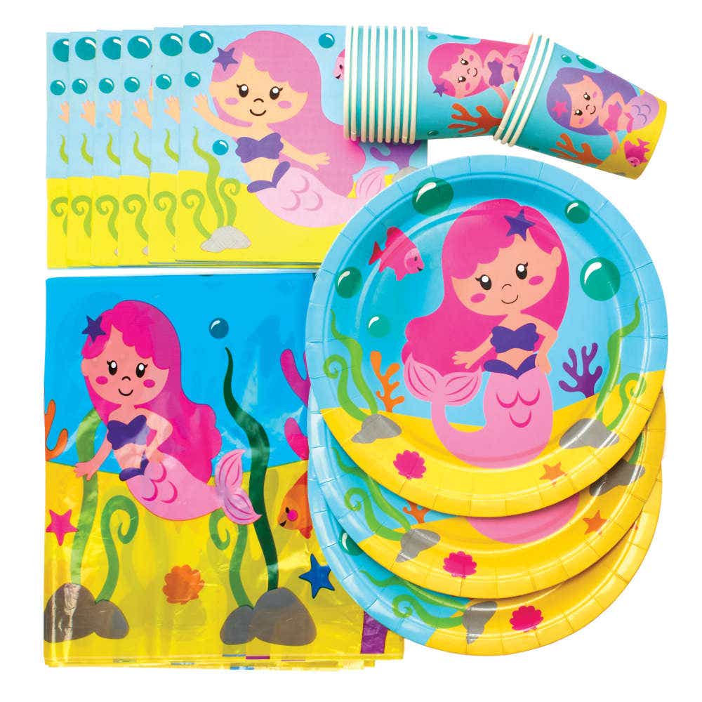 Magical Mermaid Tableware Party Set  (Per set) Party Tableware