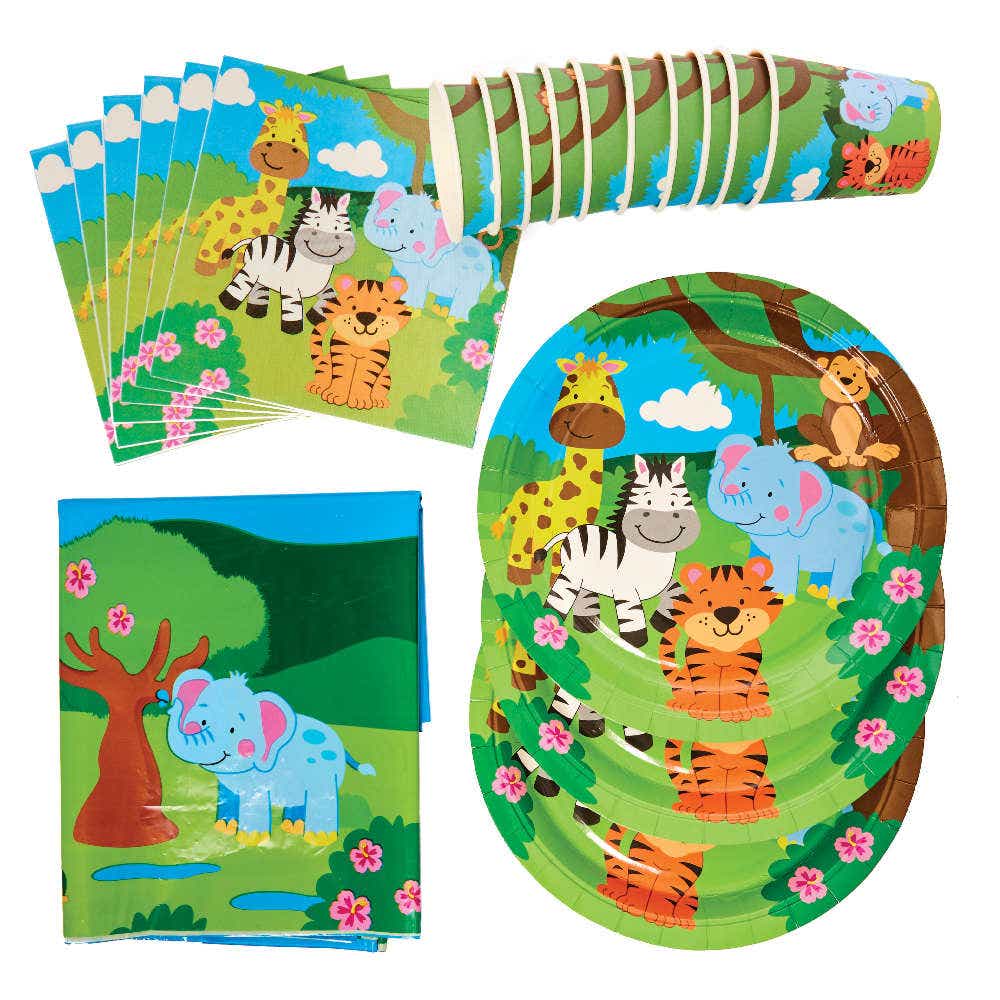 Jungle Chums Tableware Party Set (Per set) Party Tableware