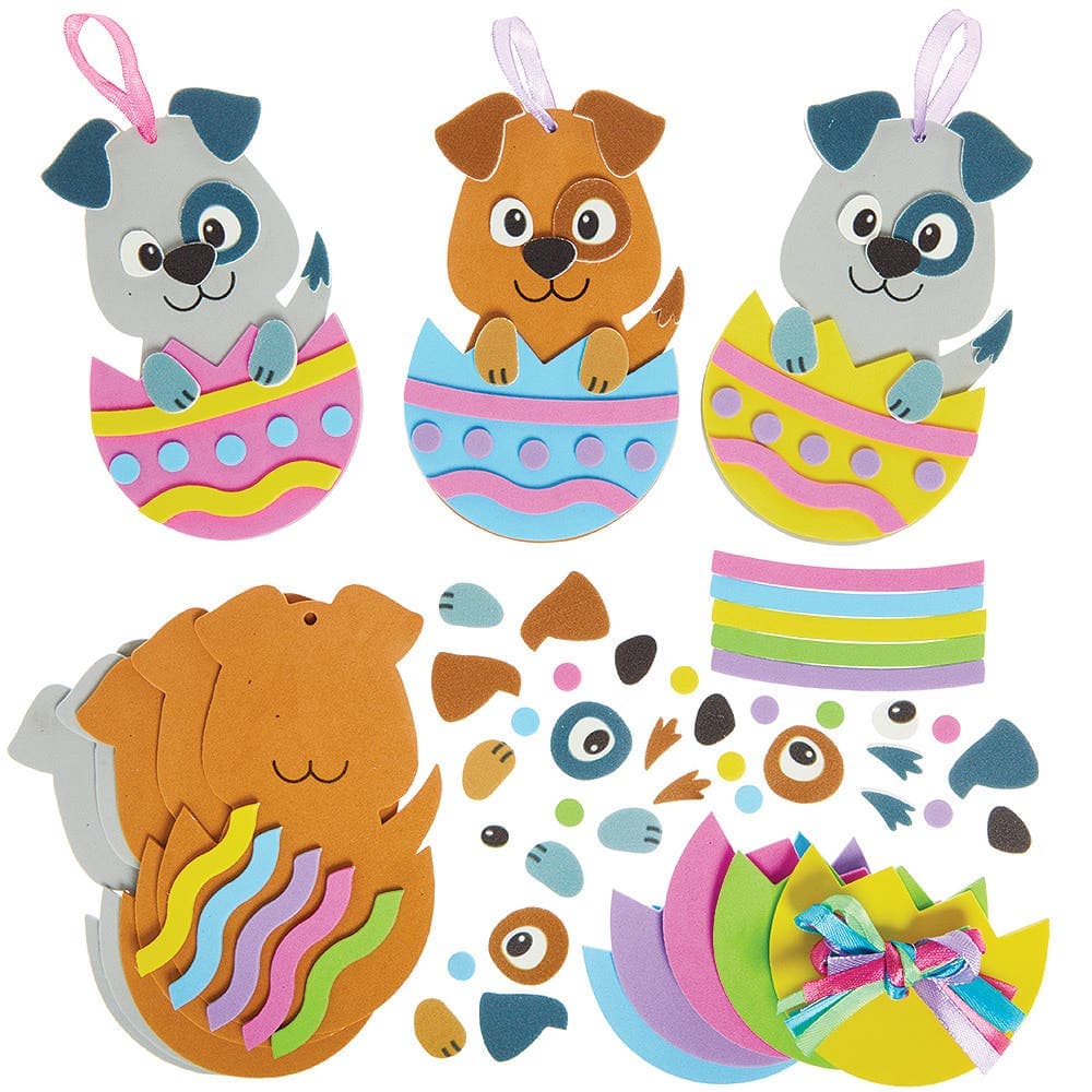 Dog Mix & Match Easter Egg Kits (Pack of 8) Easter Crafts For Kids