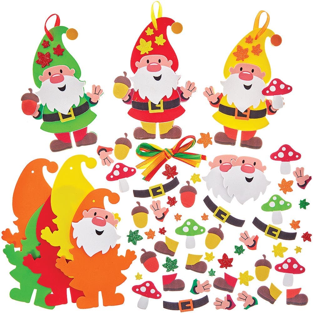 Autumn Gnomes Mix & Match Decoration Kits (Pack of 8)