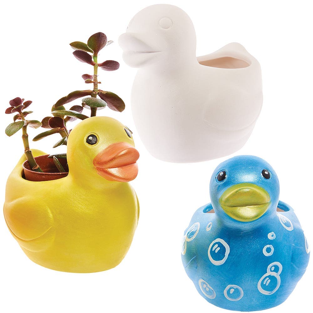 Duck Ceramic Flowerpots (Box of 2) Nature Craft Kits