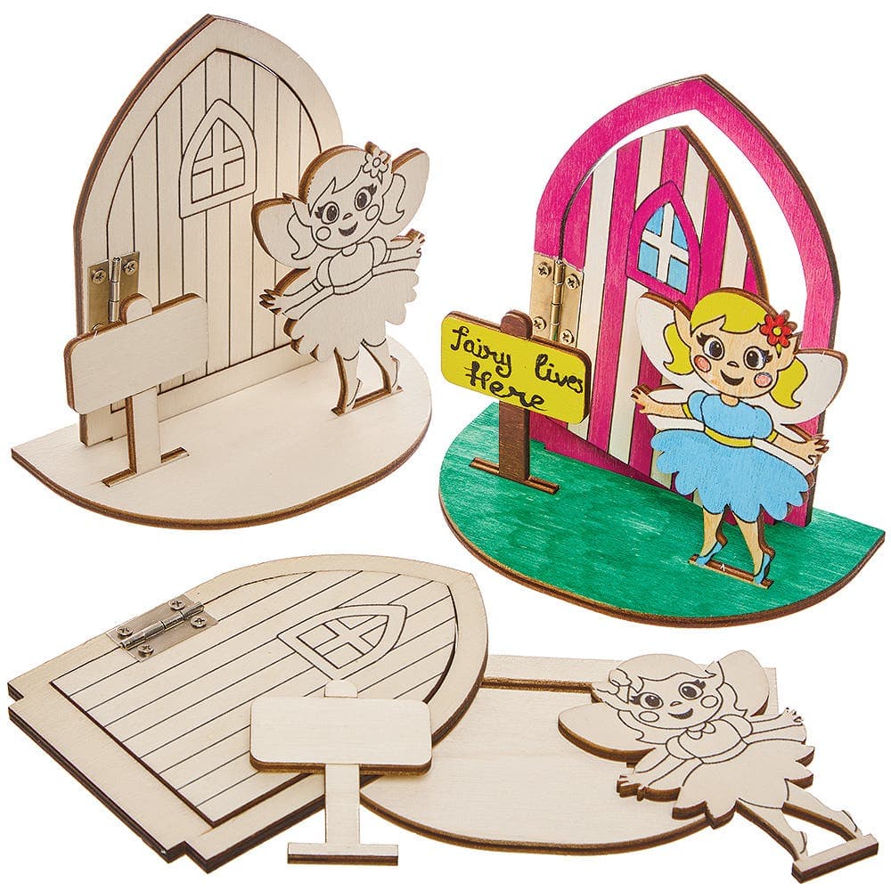 Wooden Fairy Door Landing Pad Kits (Pack of 3) Decoration Craft Kits