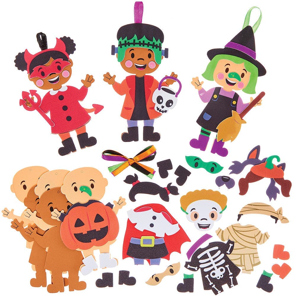 Halloween Costume Trick or Treat Decoration Kits (Pack of 8)