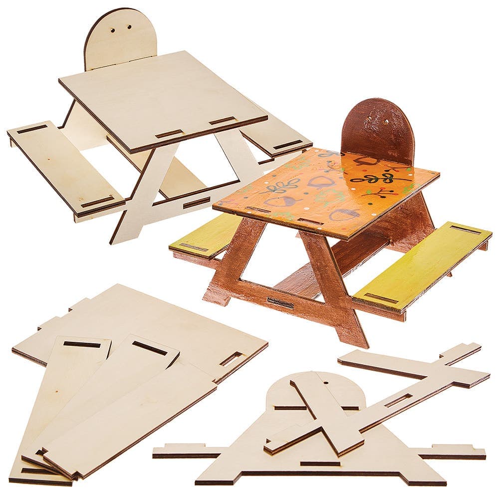 Squirrel Feeder Wooden Picnic Table Kit (Each)
