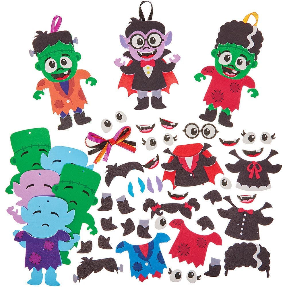 Vampire & Monster Decoration Kits (Pack of 8)