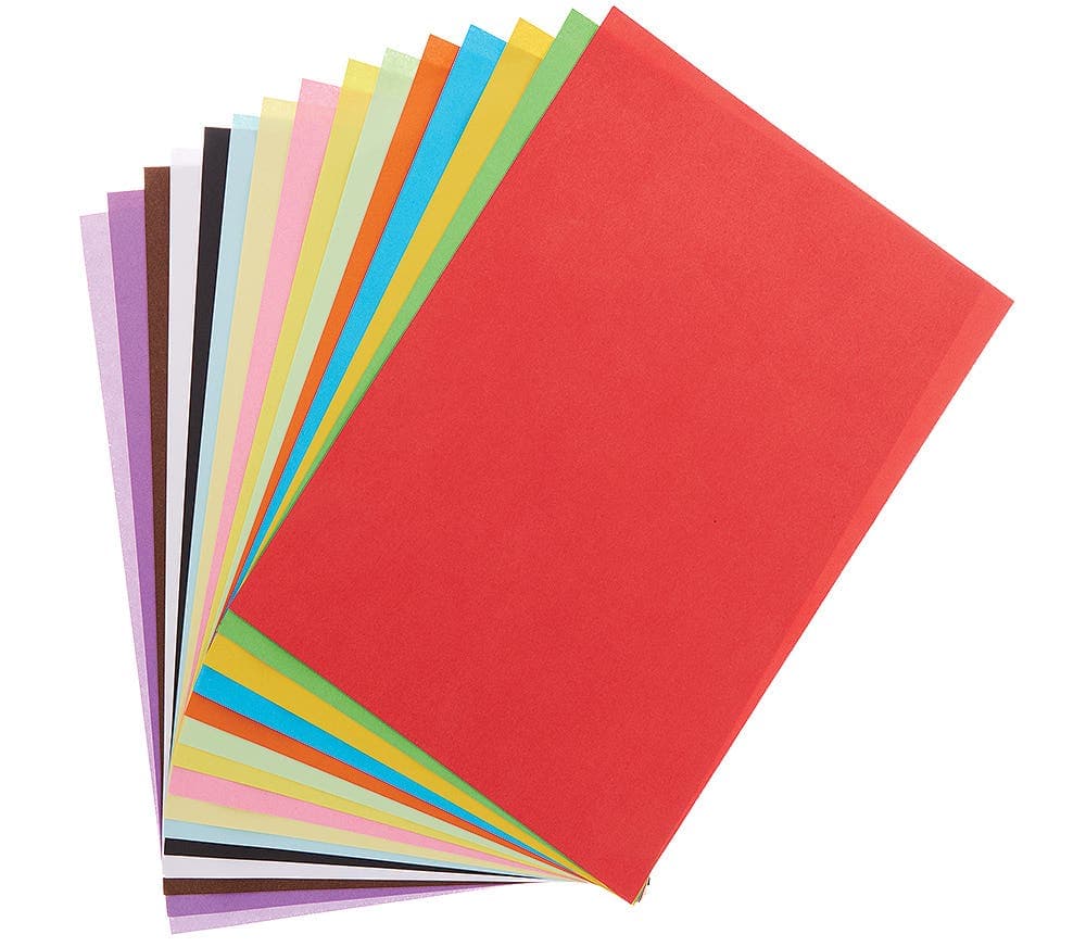 A4 Construction Paper 70gsm (Pack of 150) Paper & Card 15 assorted colours