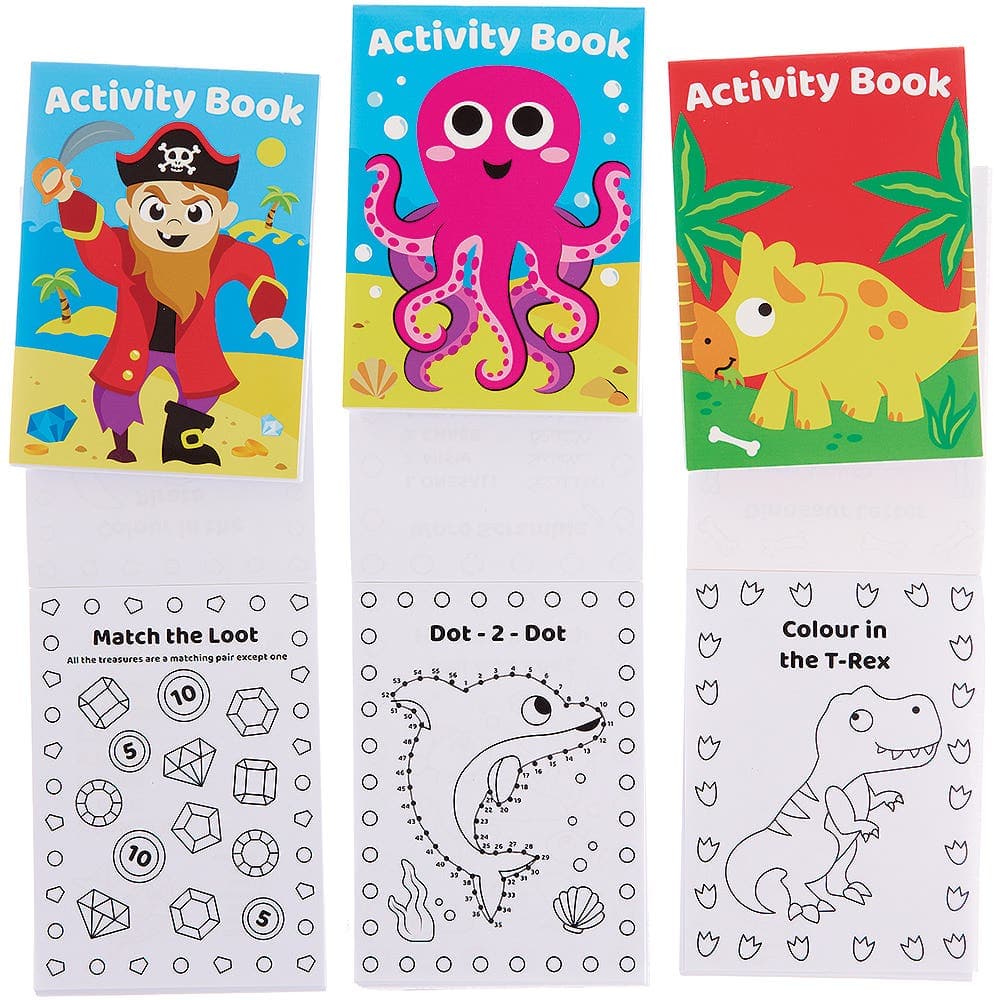 Mini Kids Activity Books (Pack of 12) Creative Play Toys