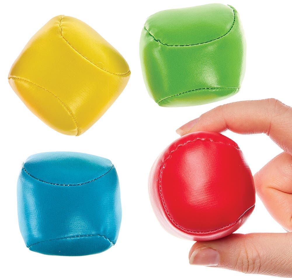 Rainbow Colours Mini Soft Balls (Pack of 6) Pocket Money Toys 6 assorted rainbow colours - Red, Orange, Yellow, Green, Blue & Purple