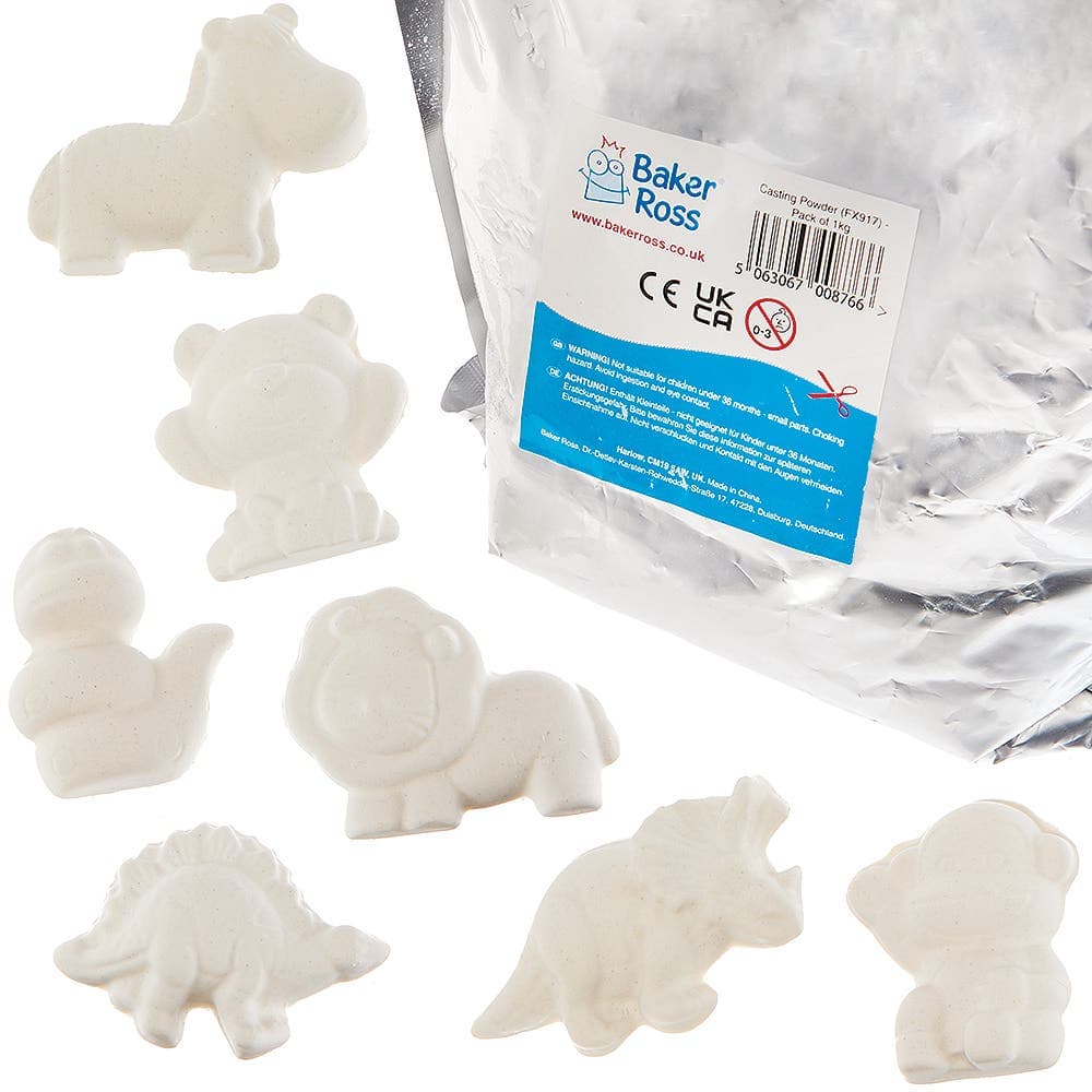 Moulding Casting Powder (Pack of 1kg) Fine Casting Powder, Quick & Easy, Leave Overnight To Dry