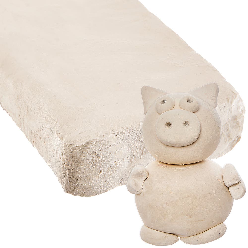 White Air Drying Clay (Pack of 1kg) Mineral & Water-Based Modelling. Sculpt, Dry & Paint