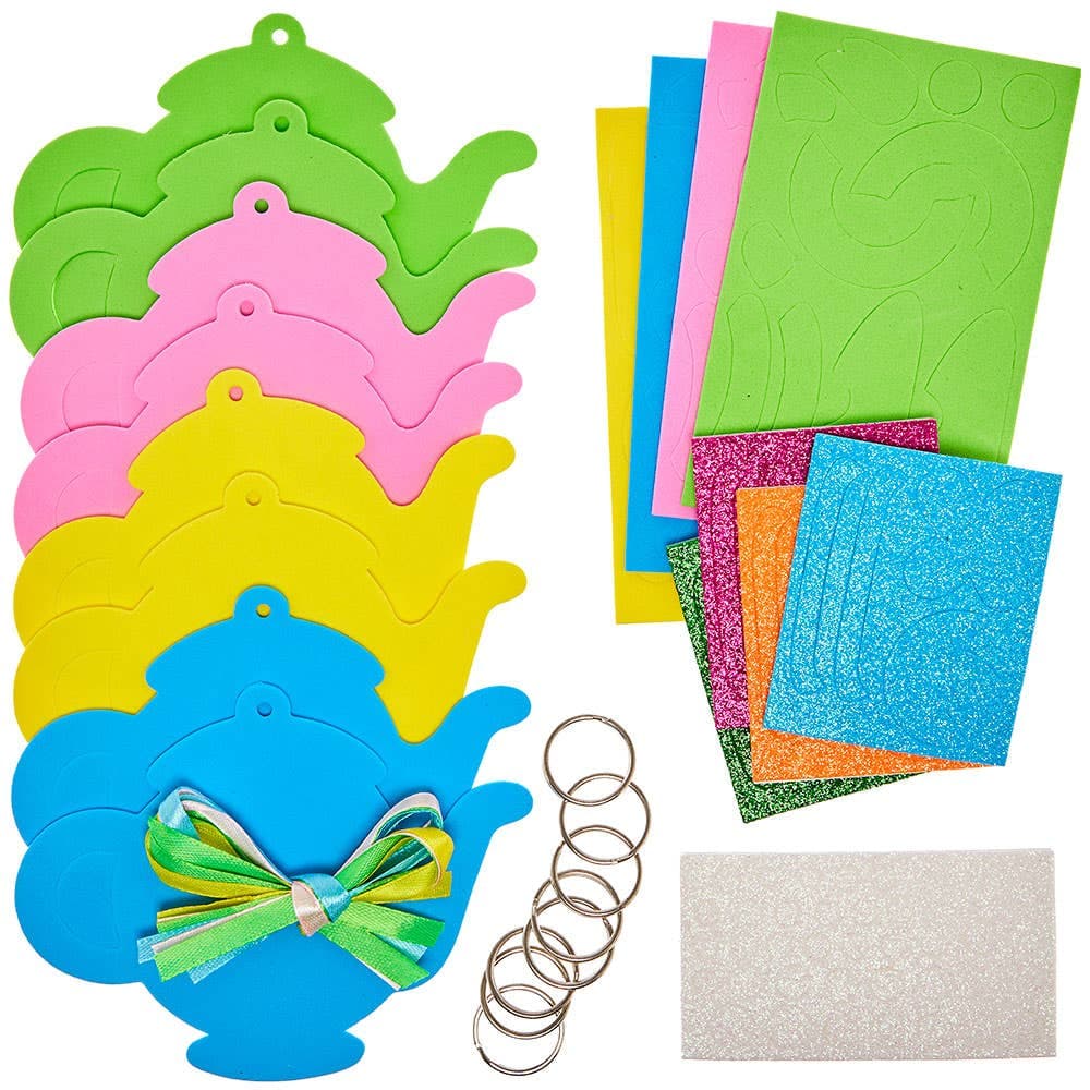 Teapot Mix & Match Keyring & Bag Dangler Kits (Pack of 8)