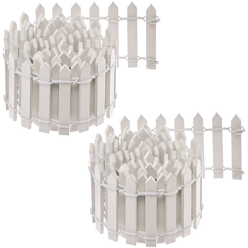 Mini White Picket Fence Rolls (Pack of 2)