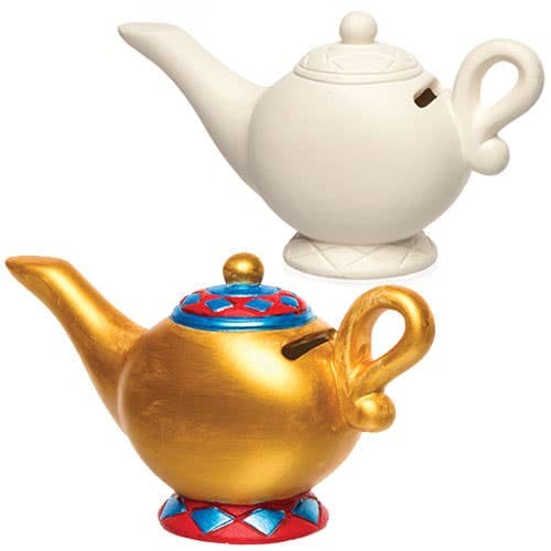Genie Lamp Ceramic Coin Banks (Box of 2) Decoration Craft Kits