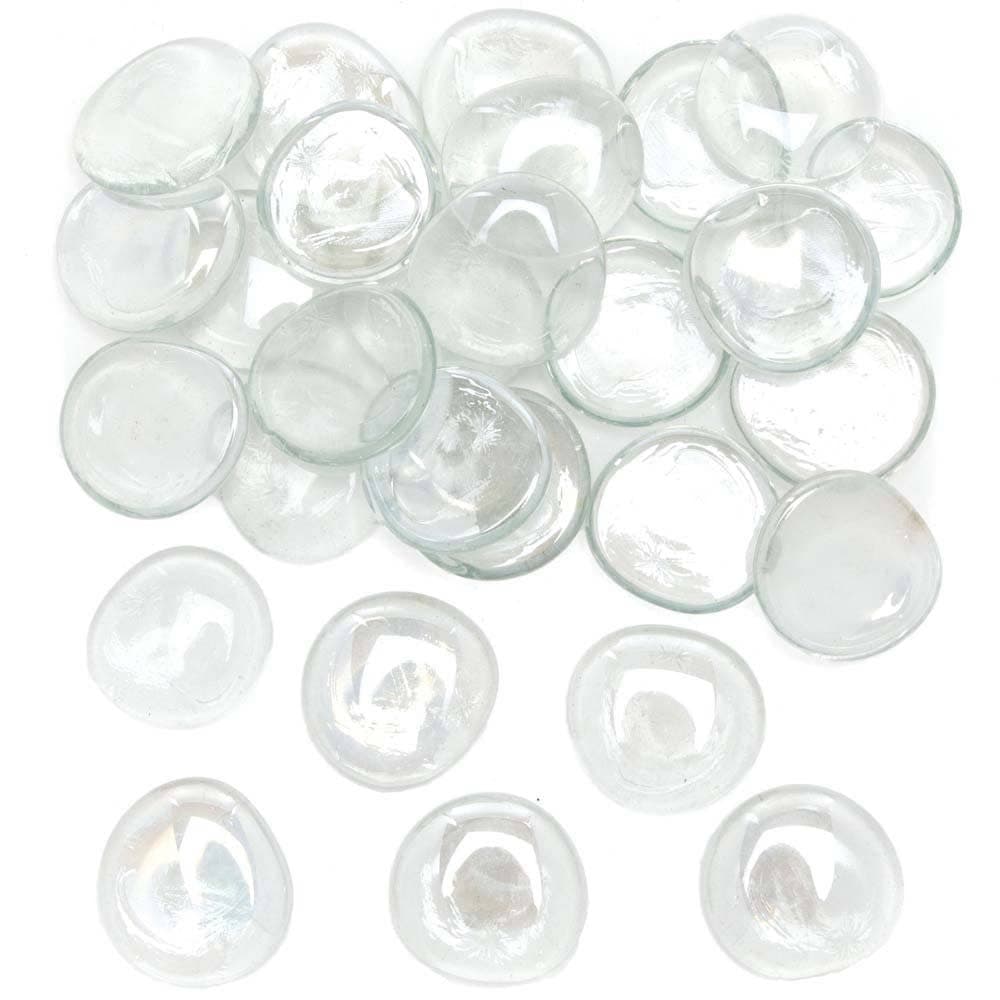 Glass Painting Stones (Pack of 40) Natural Craft Supplies, Personalise & Decorate, Size Approx. 28mm