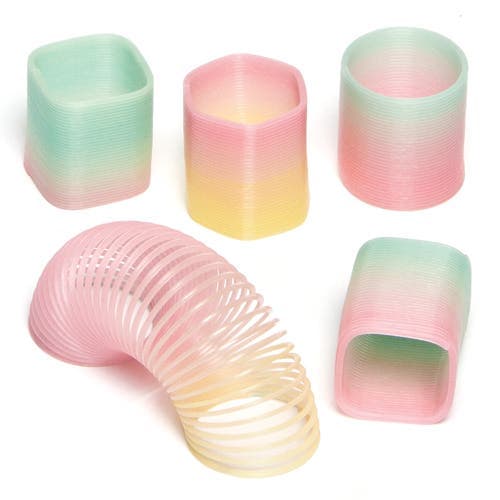 Glow in the Dark Springs (Pack of 12) Pocket Money Toys, Party Bag Filler/Prizes, Assorted Shapes