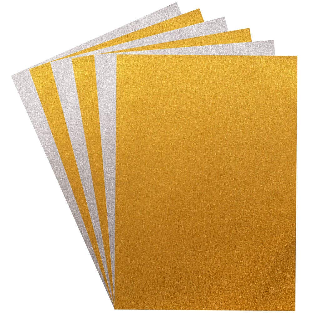 Gold & Silver A4 Glitter Card 250gsm (Pack of 16) Paper & Card 2 glitter colours - Gold & Silver