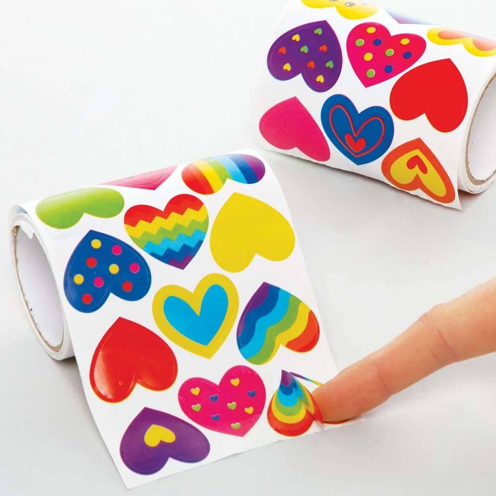 Heart Sticker Rolls Value Pack (Pack of 600) Stickers