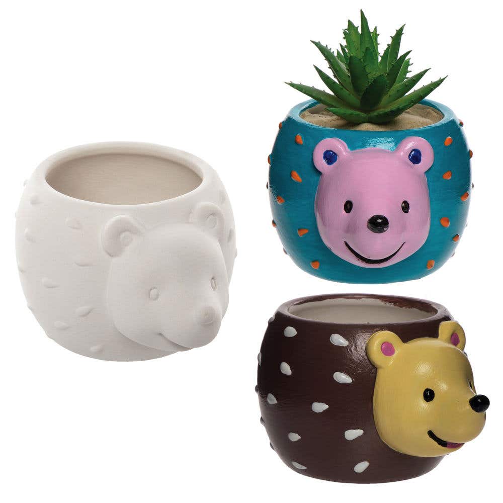 Hedgehog Ceramic Flowerpots (Box of 2) Nature Craft Kits