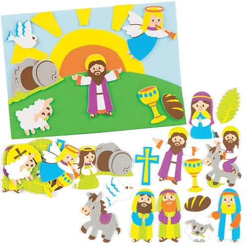 Foam Holy Week Stickers (Pack of 120) Easter Craft Supplies