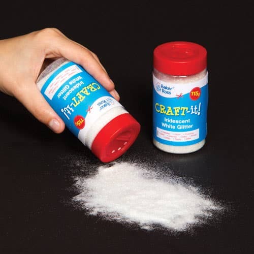 Iridescent White Glitter (Each) Craft Embellishments