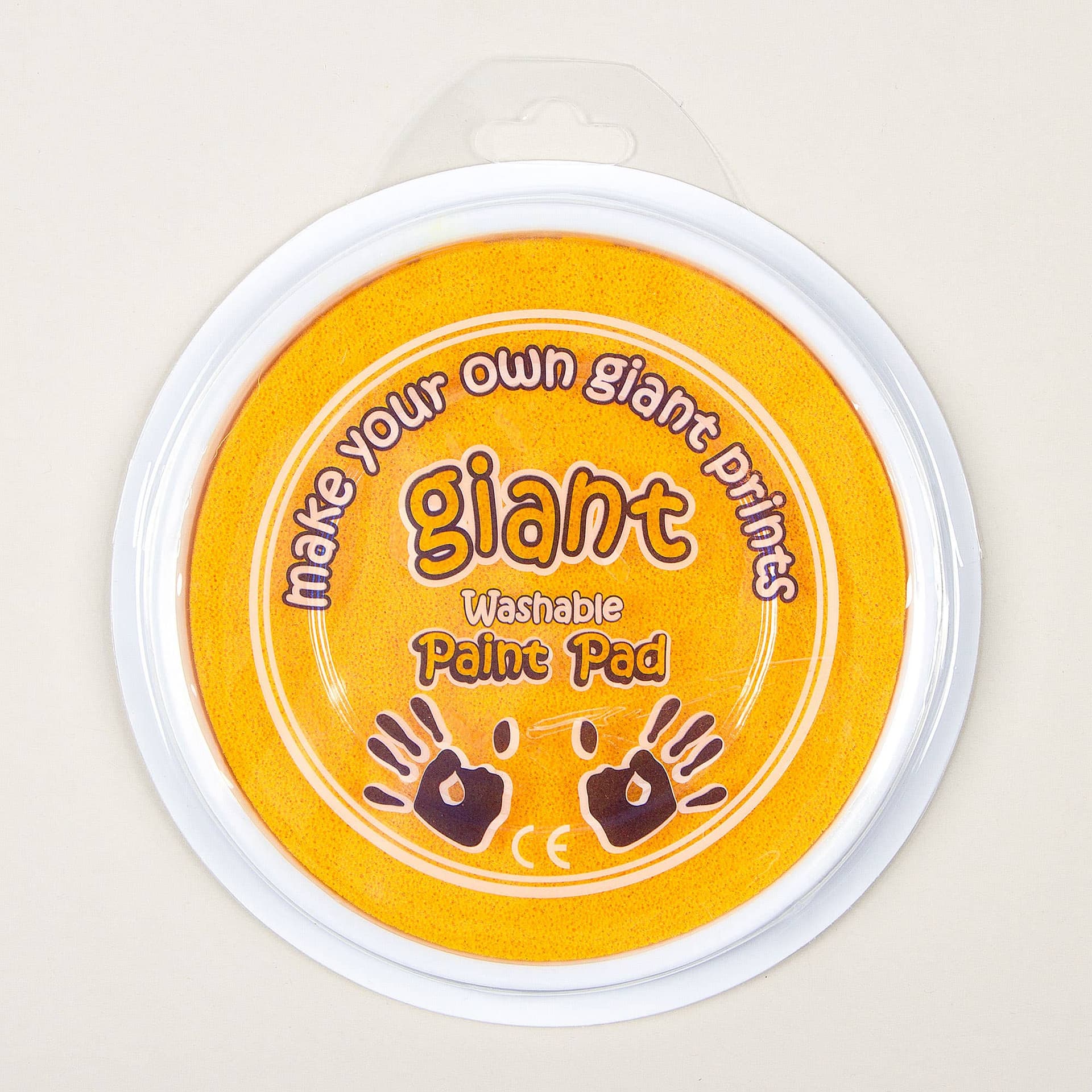 Yellow Jumbo Paint Pads (Each) 15cm Ink Pad, Washable Paint, Art Supplies