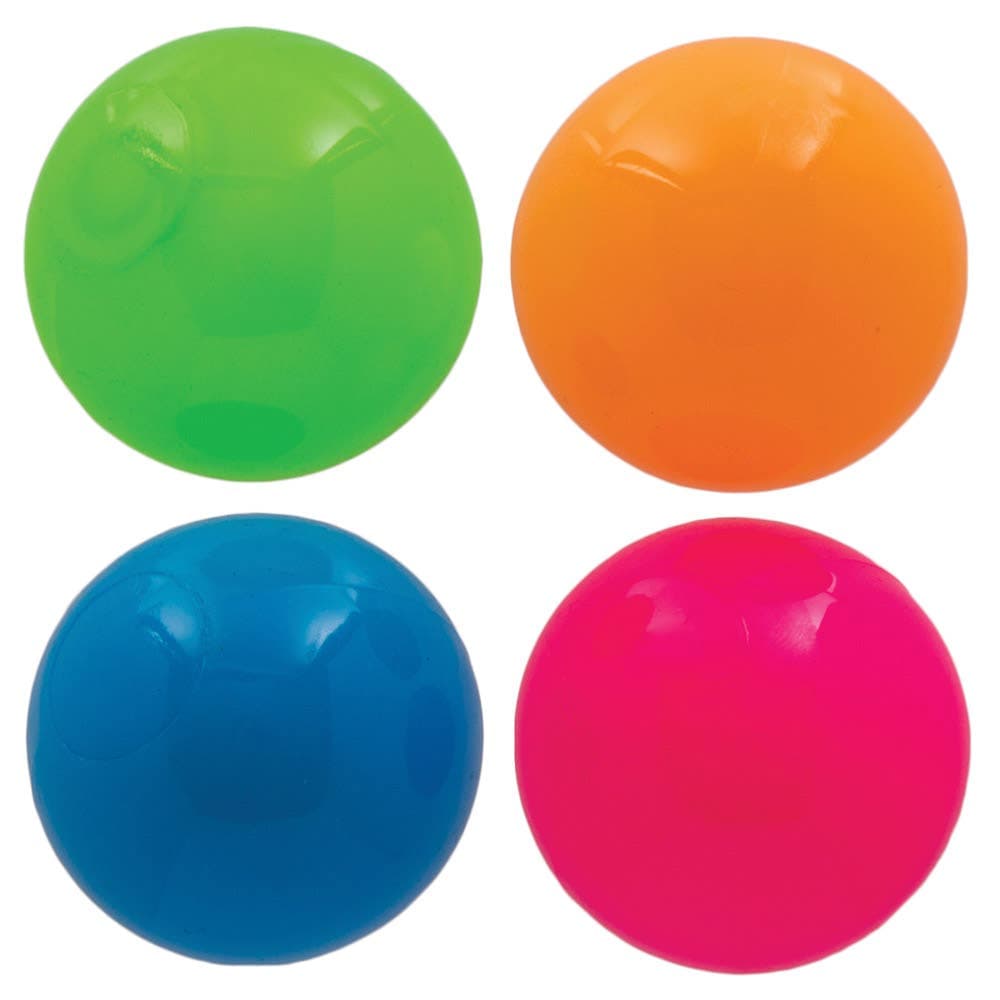 Light-up High Bounce Balls (Pack of 4) 5cm Diameter, 4 Assorted Colours, Pocket Money Toys