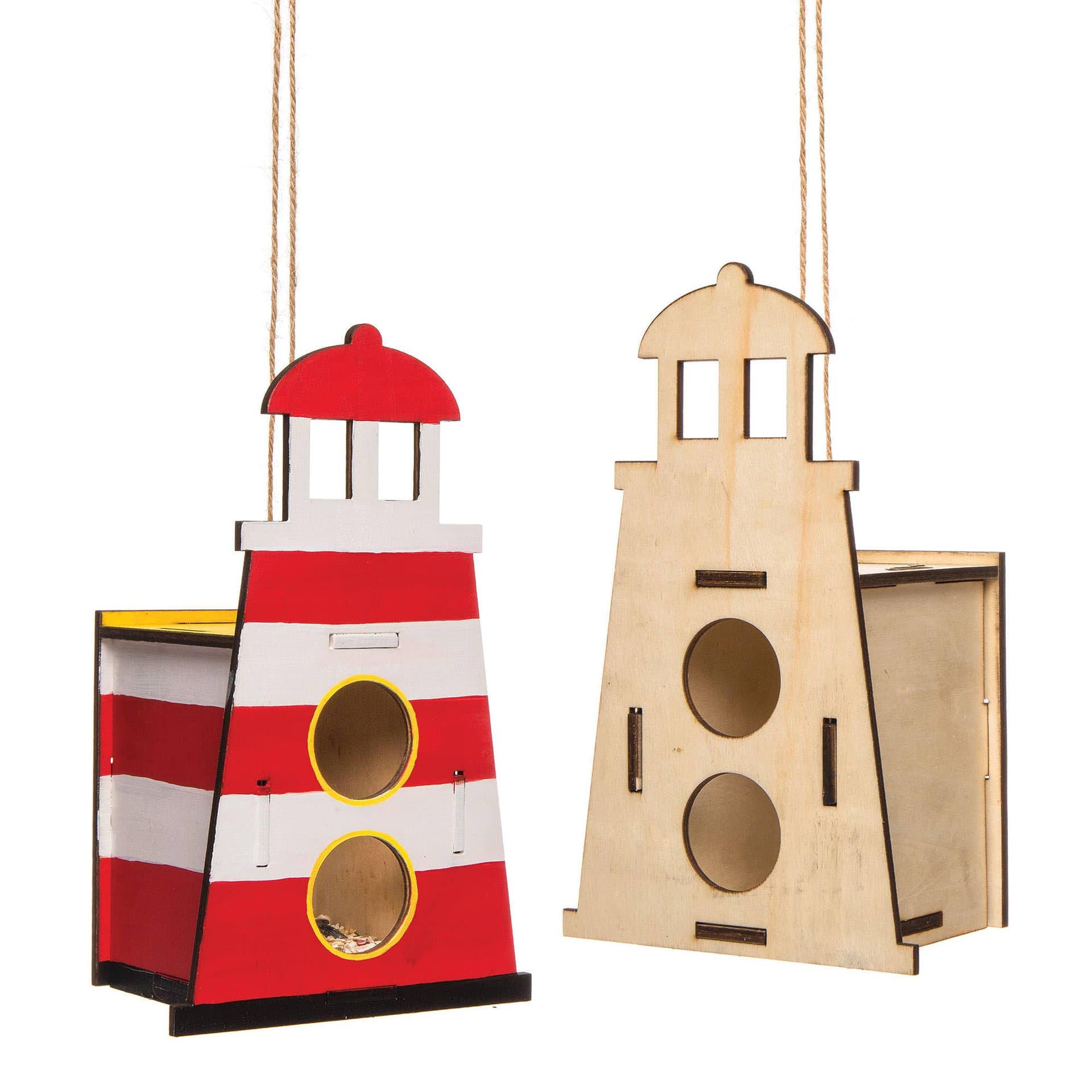 Lighthouse Wooden Bird House Kits (Pack of 2) Nature Craft Kits